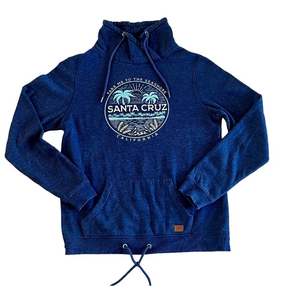 Techstyles Sweatshirt Santa California Turtleneck - Picture 1 of 5